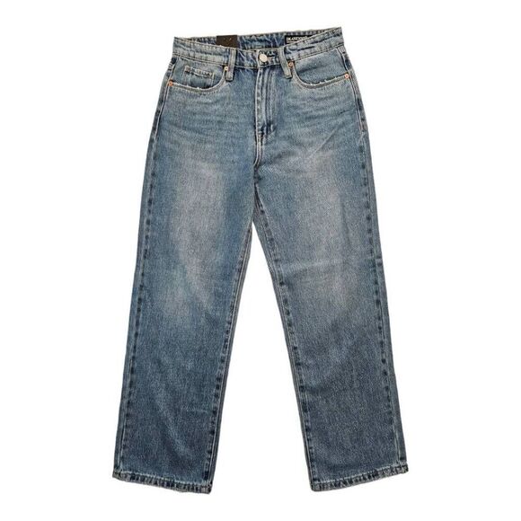 BLANK NYC The Baxter Ribcage Straight Leg Crop Pant Jeans On Ocean Time 26 - Picture 1 of 13